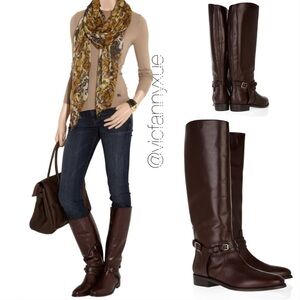 Authentic Burberry leather biker boots 37 6.5